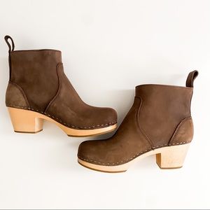 Swedish Hasbeens Zip it Emy Clog Ankle Bootie